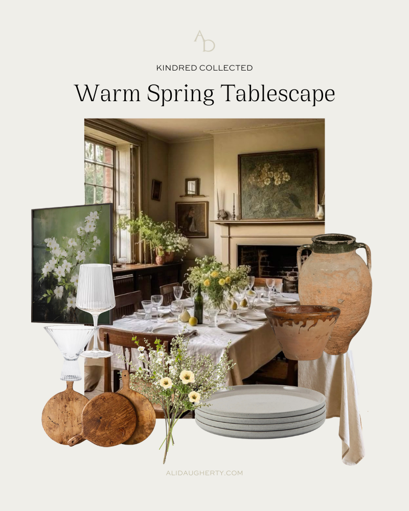 Beautiful and warm Spring Tablescape to inspire