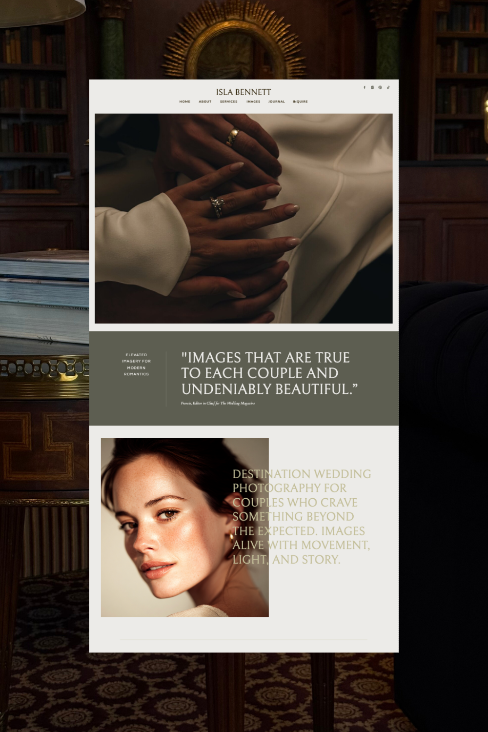 refined editorial-inspired design for photographers